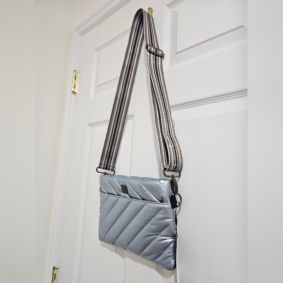 Think Royln Quilted Crossbody Bag – Pearl Ice Blue – NWT - Picture 5 of 16